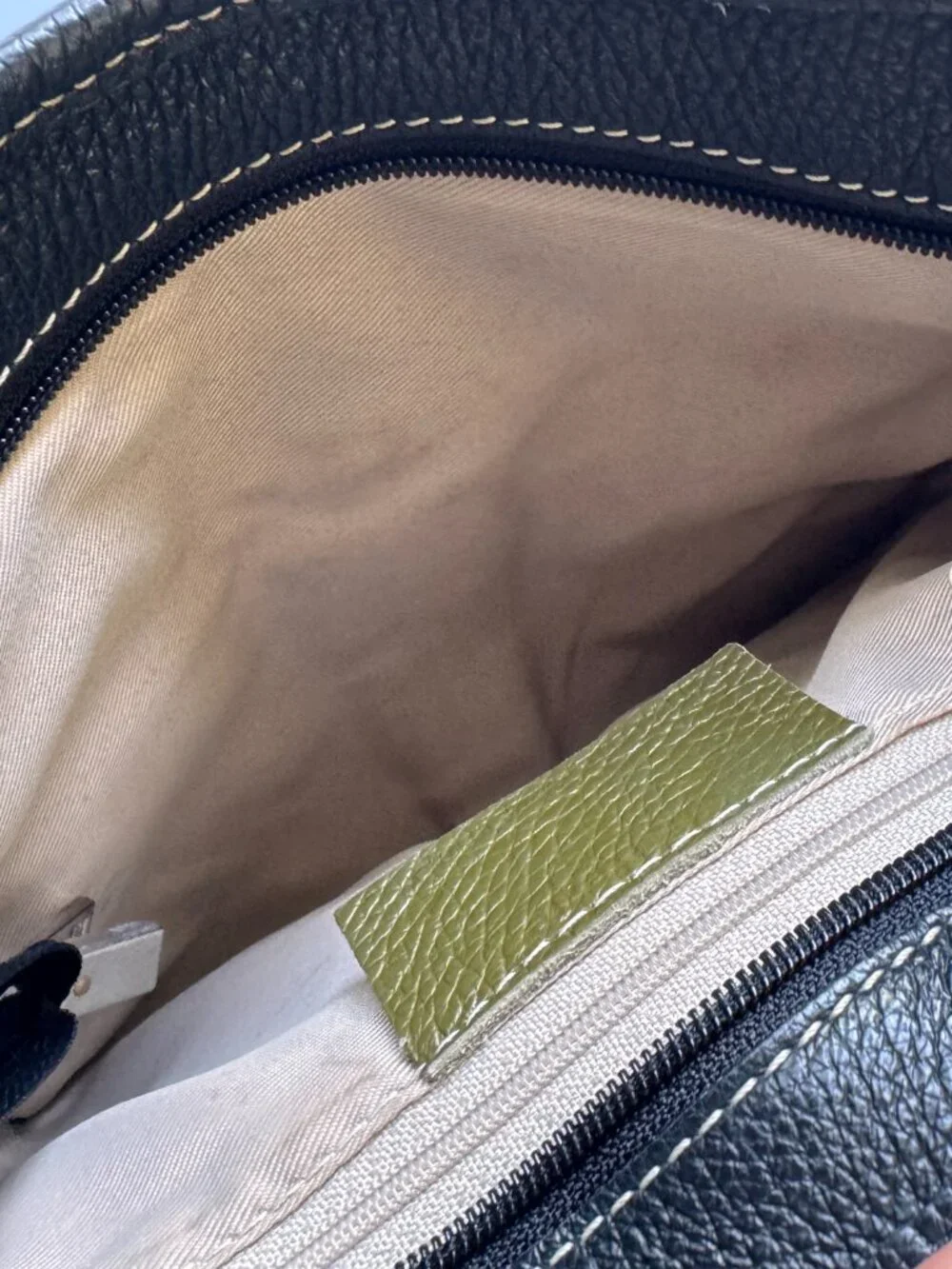 Rosier Marant | Leather Crossbody | Olive Green & Grey Premium Bicolor Pebbled